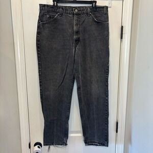 Vintage Levis 550 Jeans Mens 38x30 Black Orange Tab Relaxed Tapered Made USA 90s